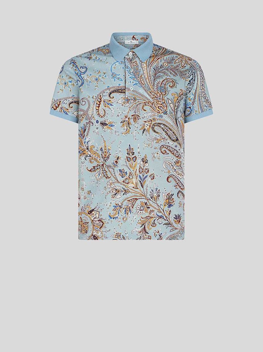 ETRO Multicoloured Paisley Polo Shirt With Logo | Polo Shirts