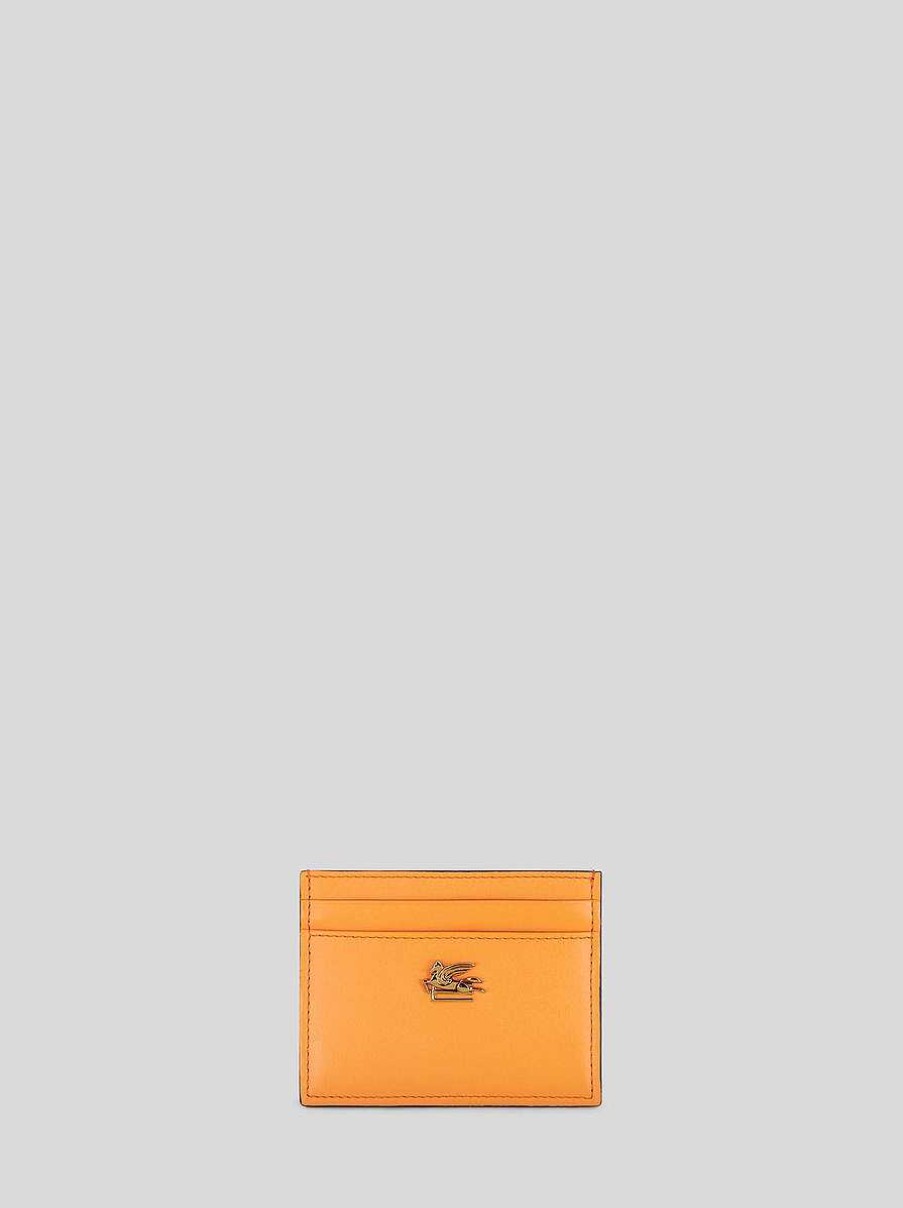 ETRO Leather Credit Card Holder With Pegaso | Wallets And Credit Card Holder