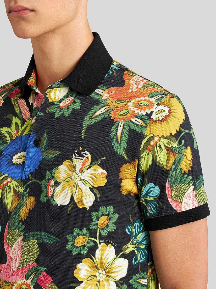 ETRO Polo Shirt With Floral Print | Polo Shirts