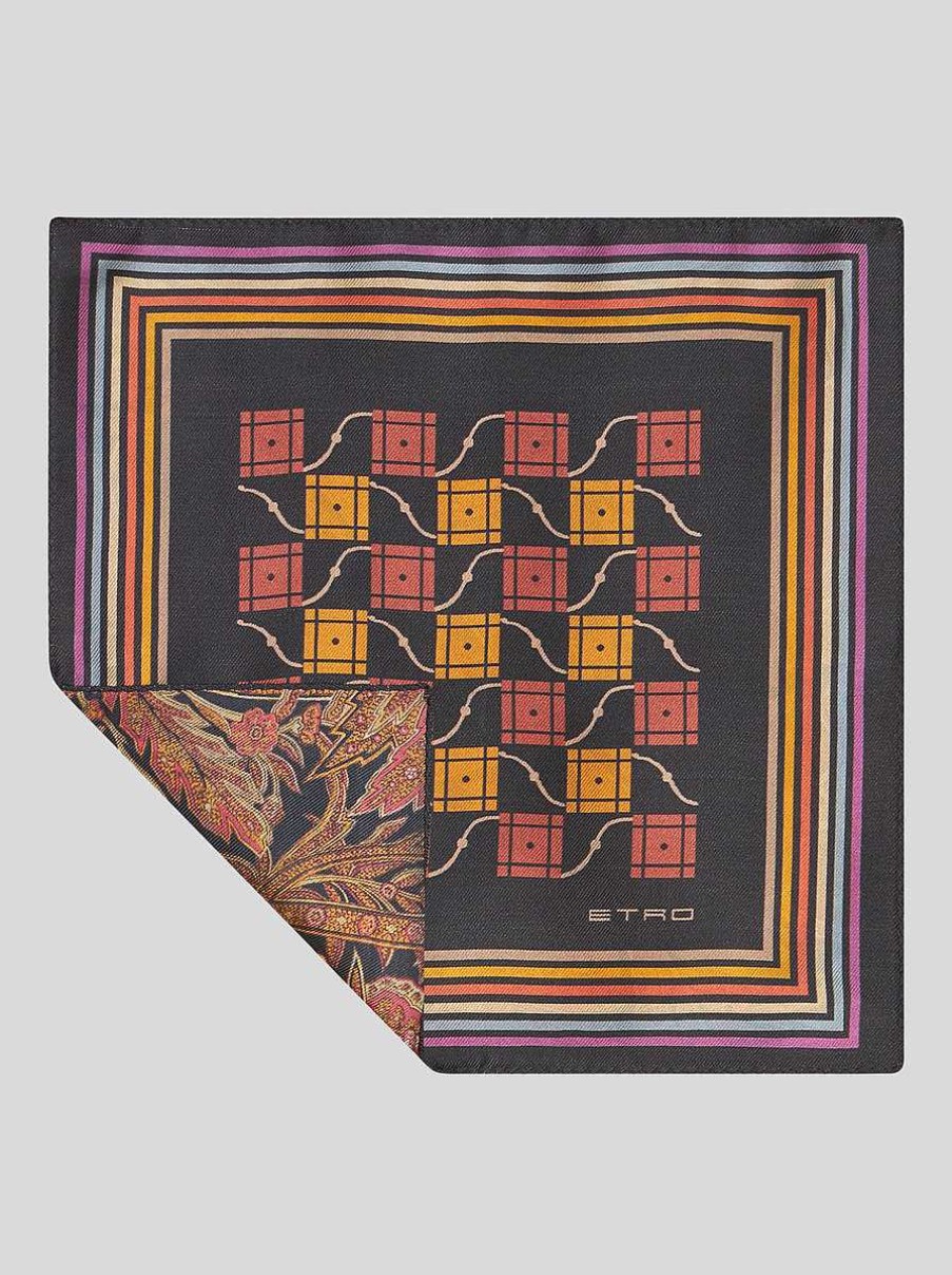 ETRO Geometric Pattern Pocket Square | Ties And Pocket Squares