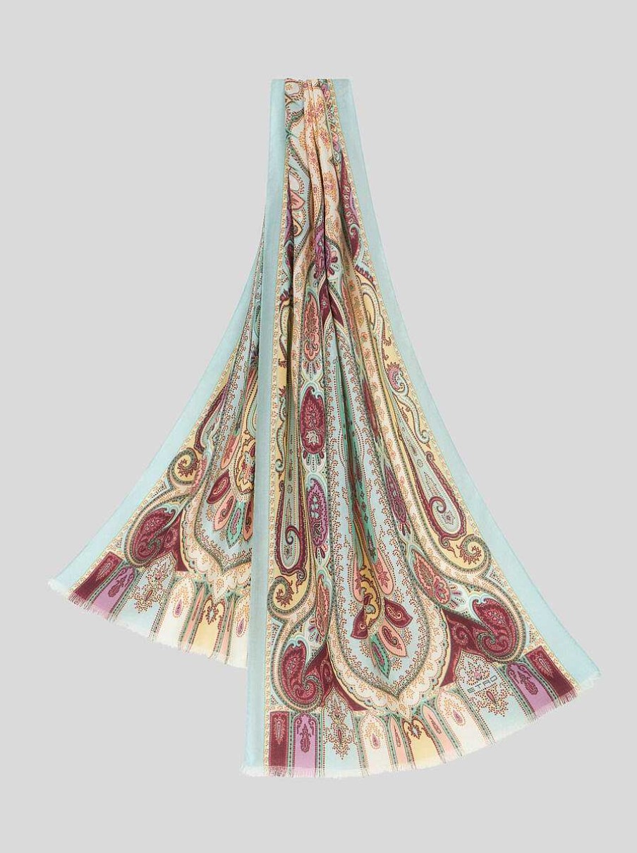 ETRO Paisley Silk And Cashmere Scarf | Scarves And Silk