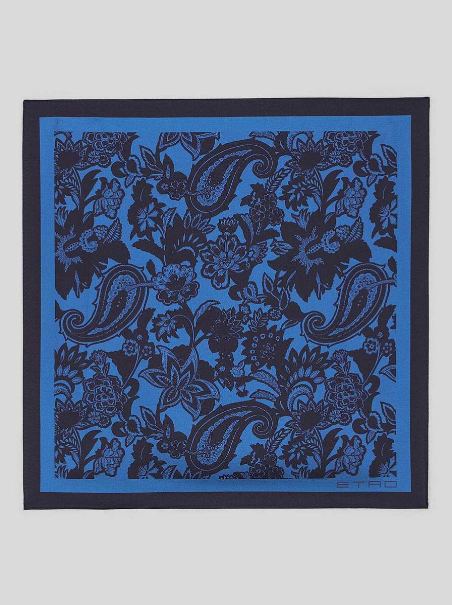 ETRO Floral Paisley Print Pocket Square | Ties And Pocket Squares