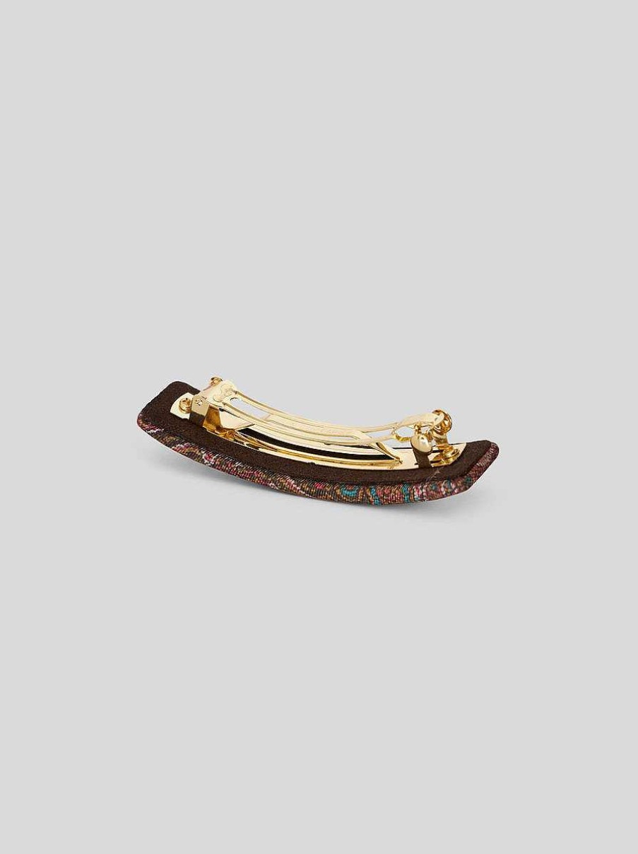 ETRO Paisley Hair Clip With Pegaso | Hair Accessories