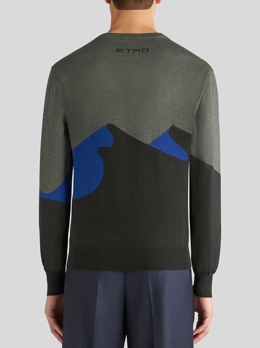 ETRO Wool Jacquard Sweater | Knitwear