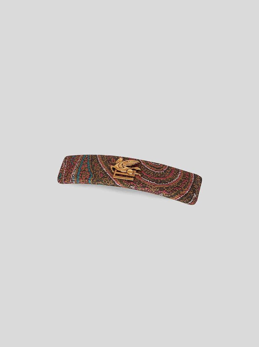 ETRO Paisley Hair Clip With Pegaso | Hair Accessories