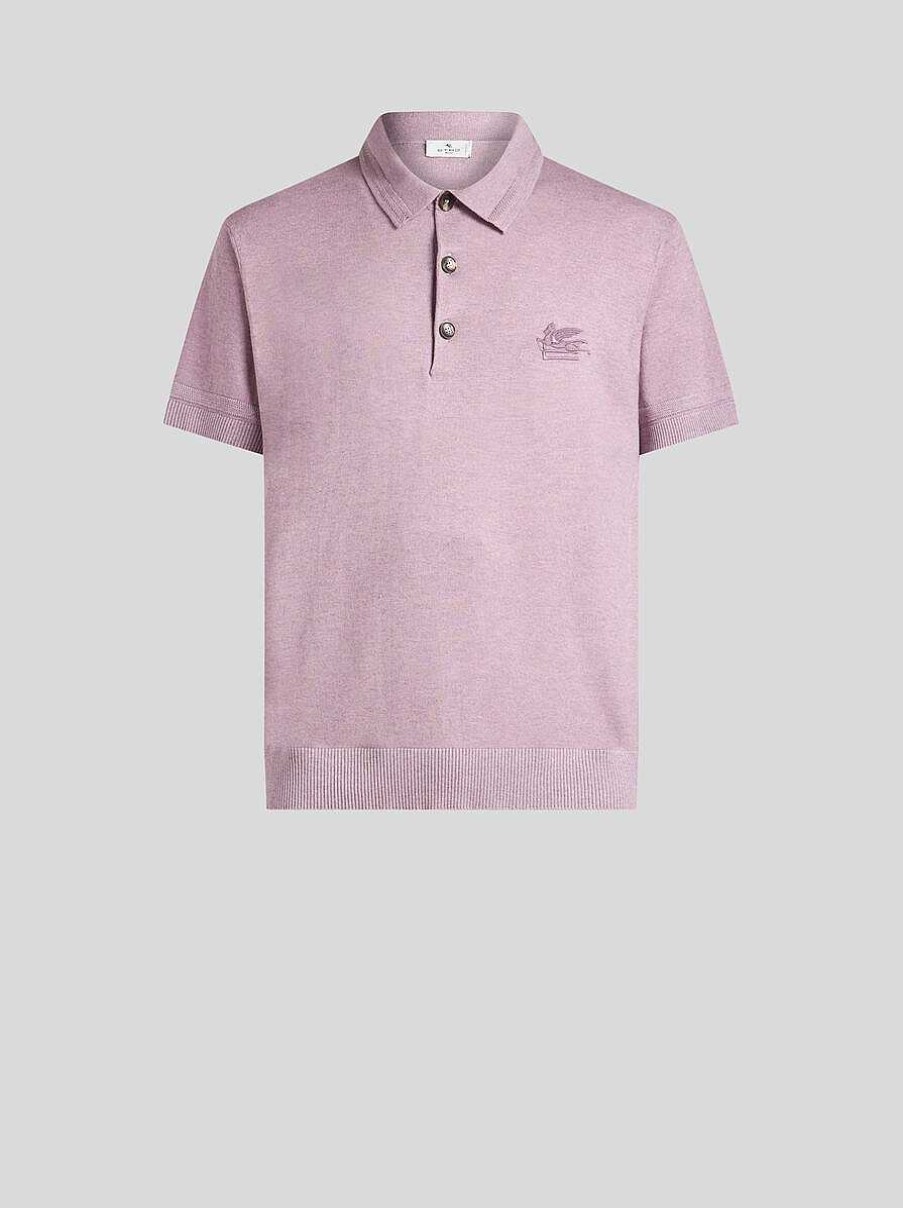 ETRO Cotton And Cashmere Polo Shirt | Polo Shirts