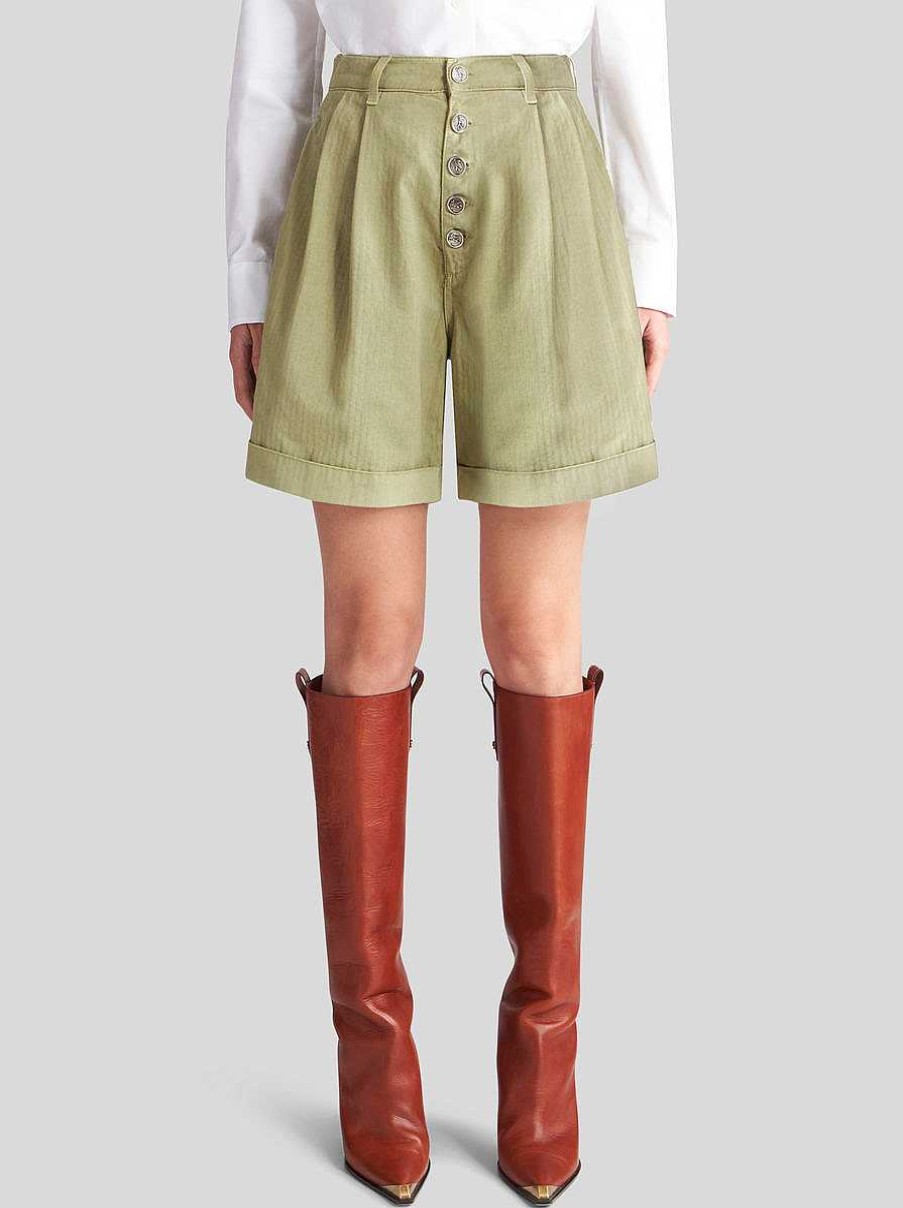 ETRO Cotton Bermuda Shorts With Buttons | Trousers