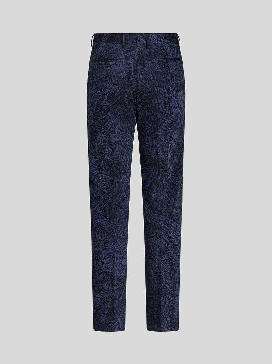 ETRO Paisley Cotton Jacquard Trousers | Trousers