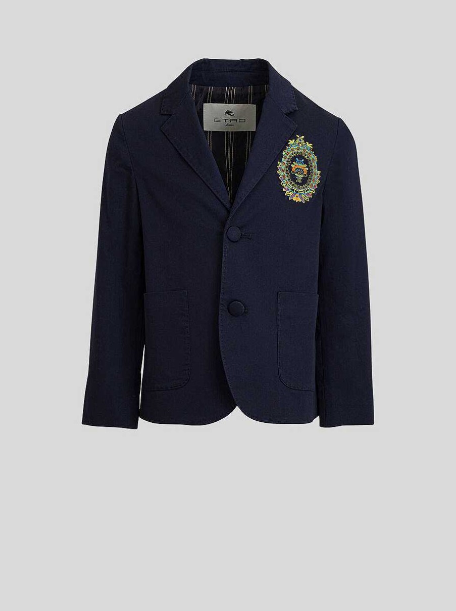 ETRO Kid'S Jacket With Coat Of Arms Embroidery | Topwear