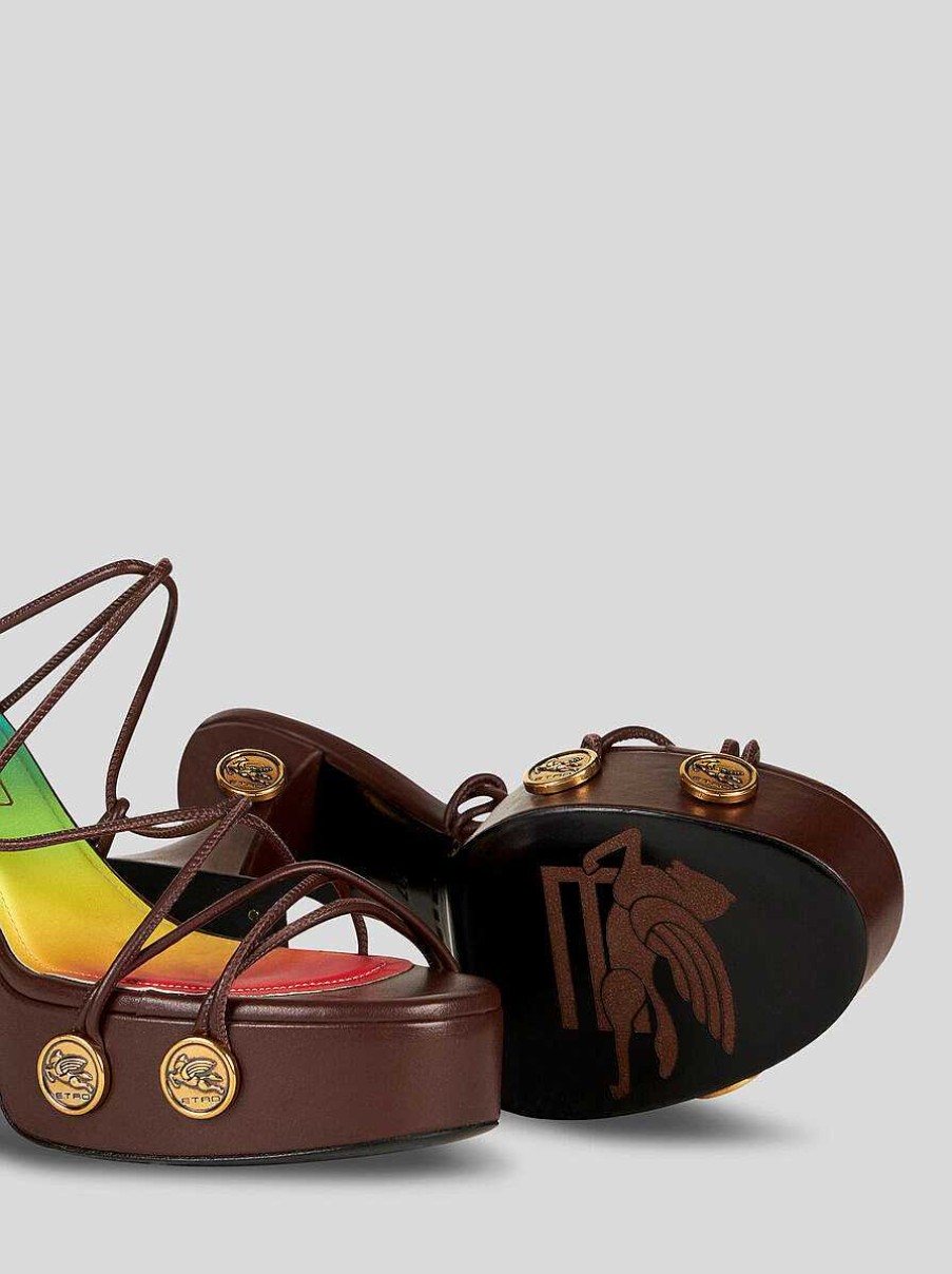 ETRO Platform Sandals With Straps And Studs | Sandals And Clogs