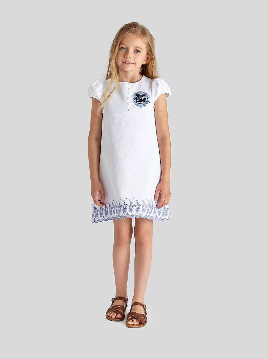 ETRO Kid'S Dress With Pegaso Detail And Floral Embroidery | Dresses