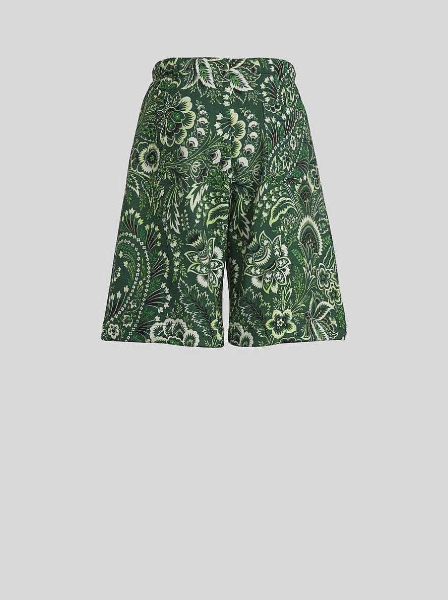 ETRO Kid'S Solid-Colour Paisley Bermuda Shorts | Trousers And Shorts