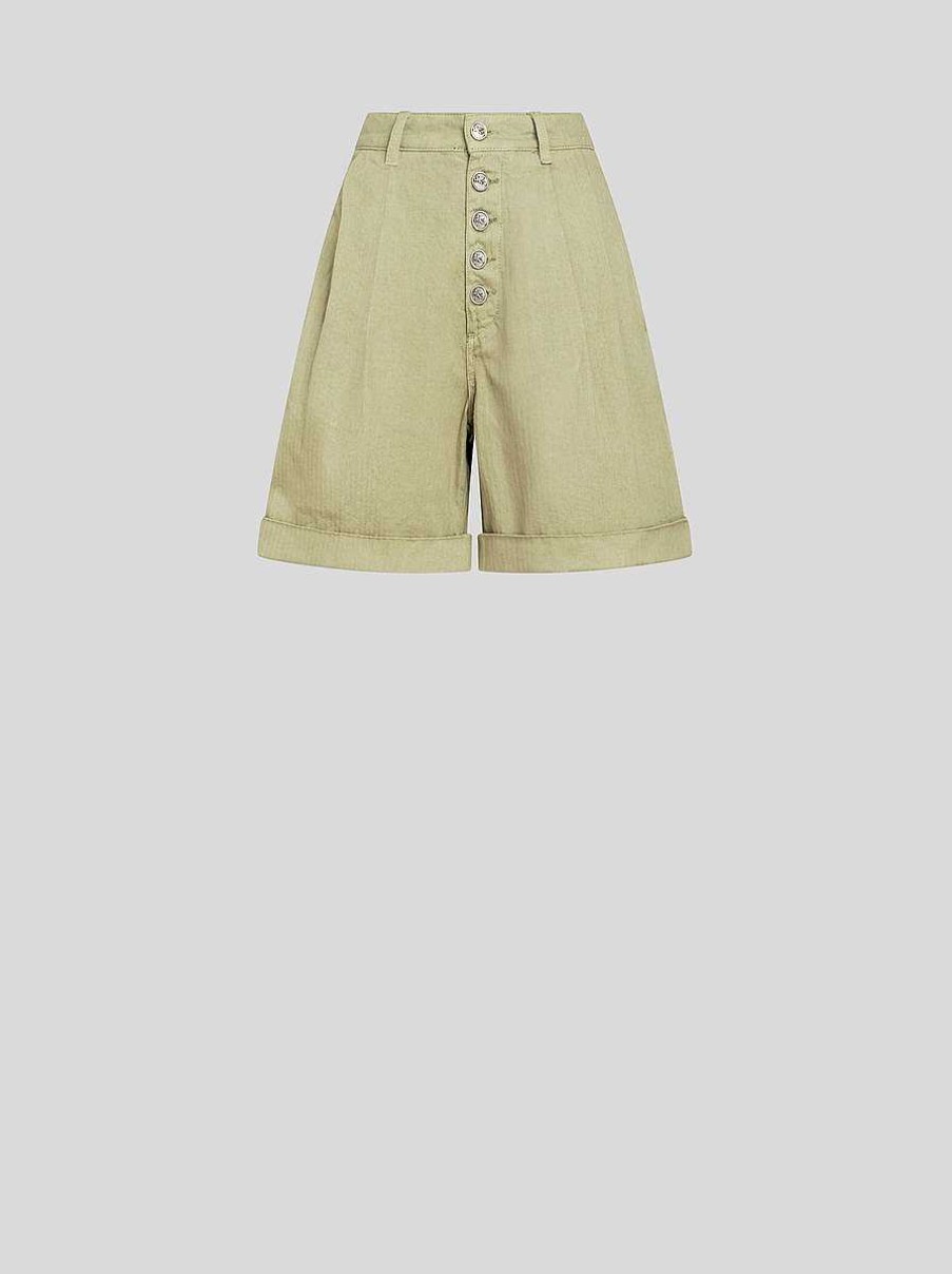 ETRO Cotton Bermuda Shorts With Buttons | Trousers