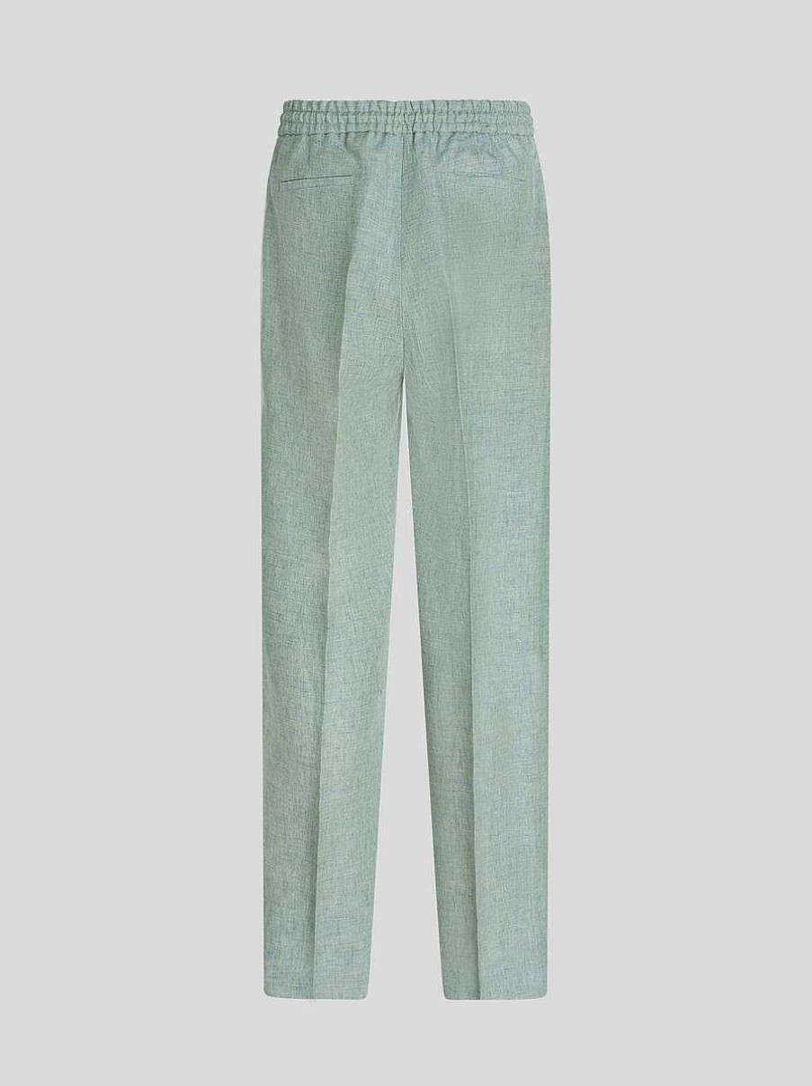 ETRO Linen Trousers With Drawstring | Trousers