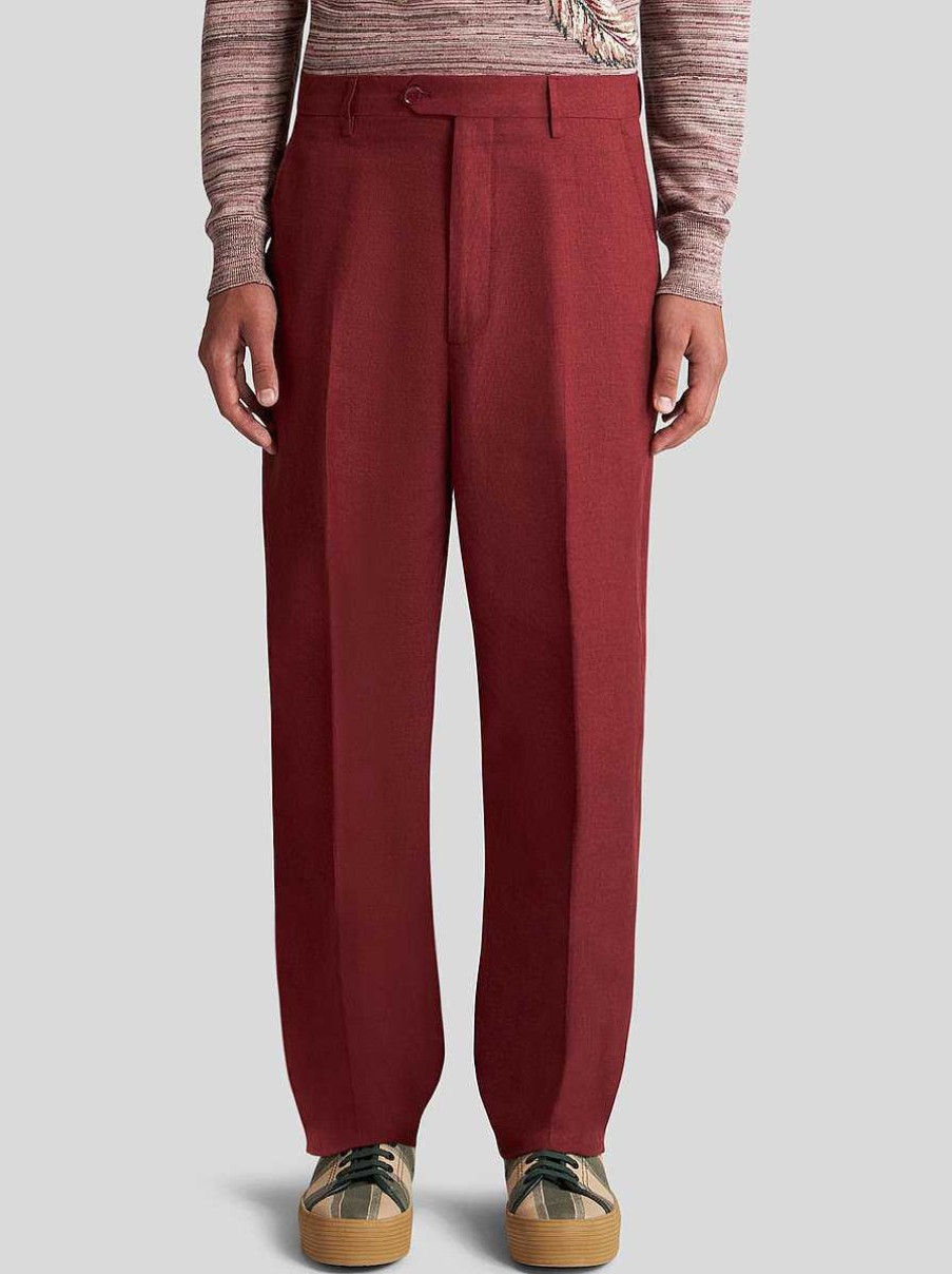 ETRO Linen And Cotton Trousers | Trousers