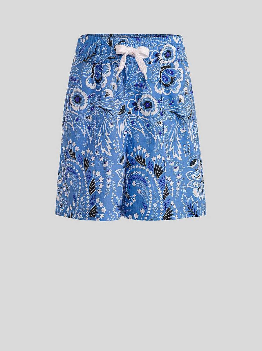 ETRO Kid'S Solid-Colour Paisley Bermuda Shorts | Trousers And Shorts