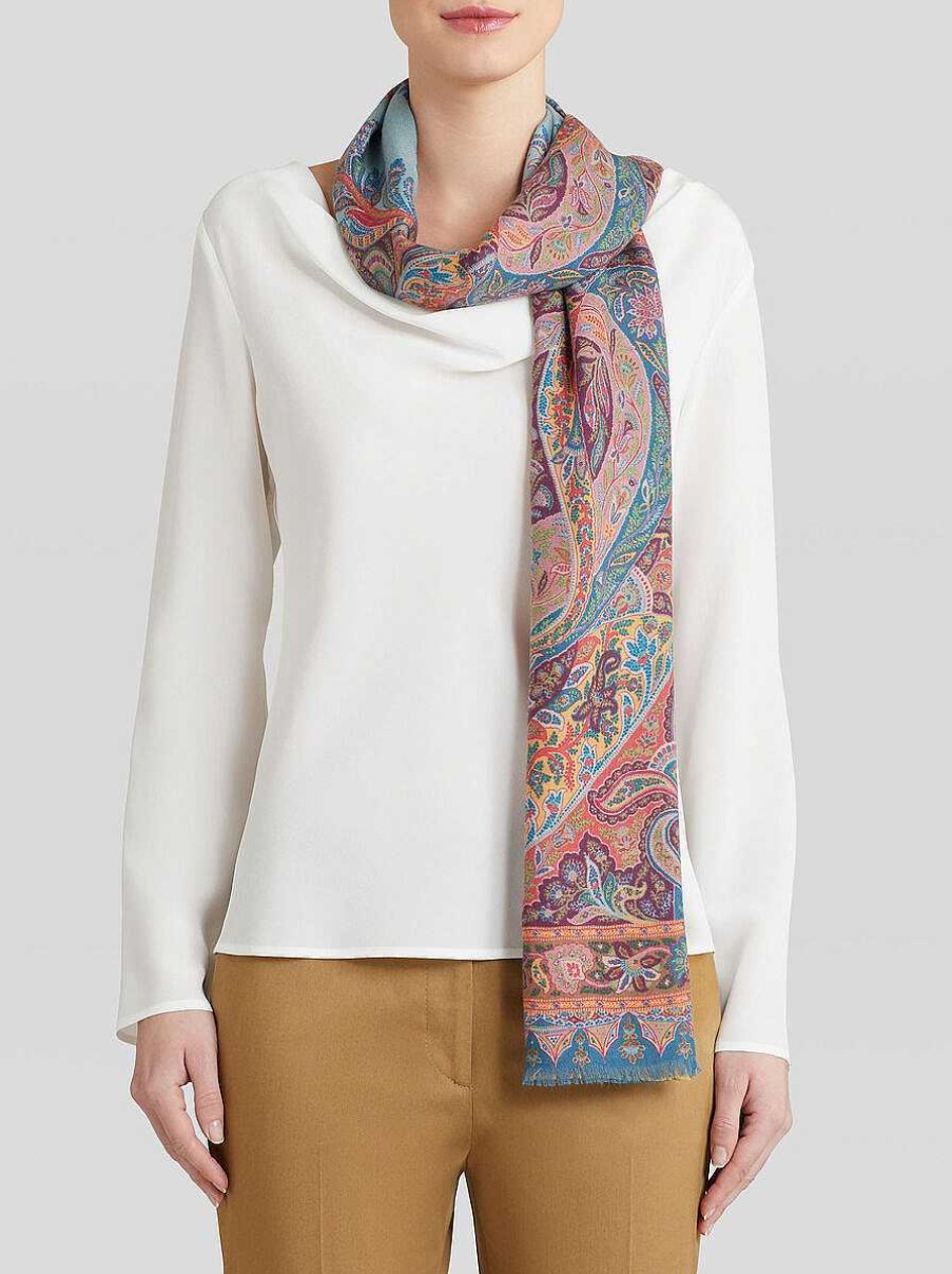 ETRO Paisley Silk And Cashmere Scarf | Scarves And Silk