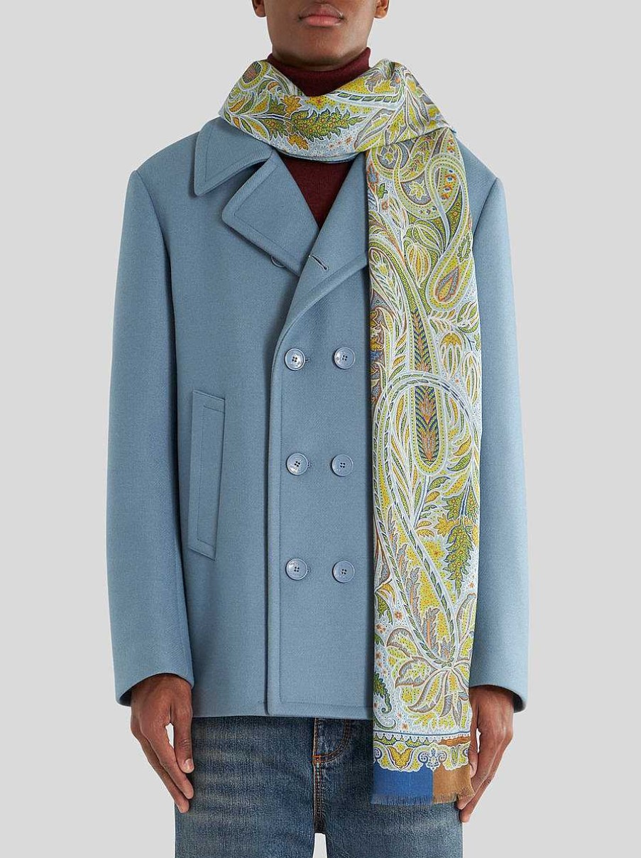 ETRO Ornamental Paisley Wool And Silk Scarf | Scarves