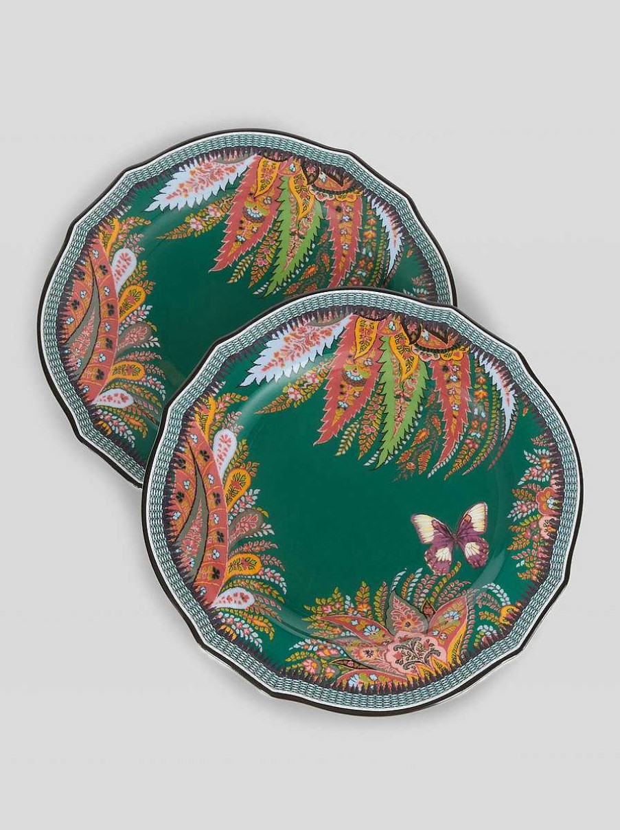 ETRO Pair Of Paisley Fruit Plates | Ginori 1735 Capsule