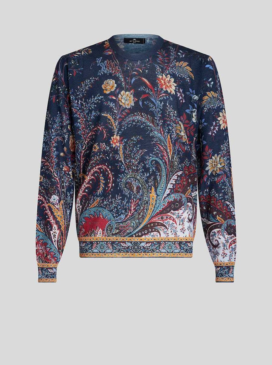 ETRO Floral Paisley Silk And Cashmere Sweater | Knitwear