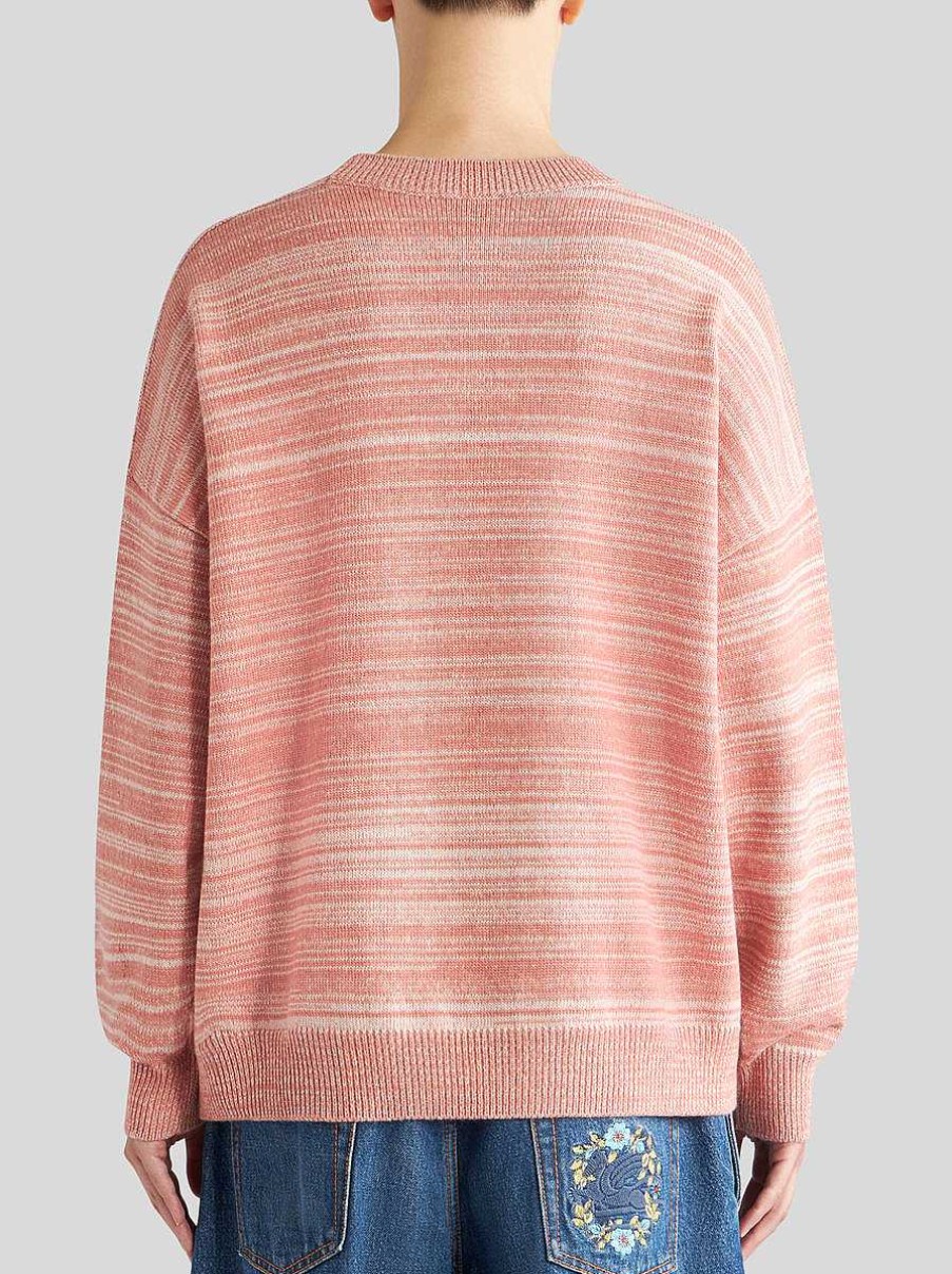 ETRO Striped Sweater With Tapestry Inlay | Knitwear