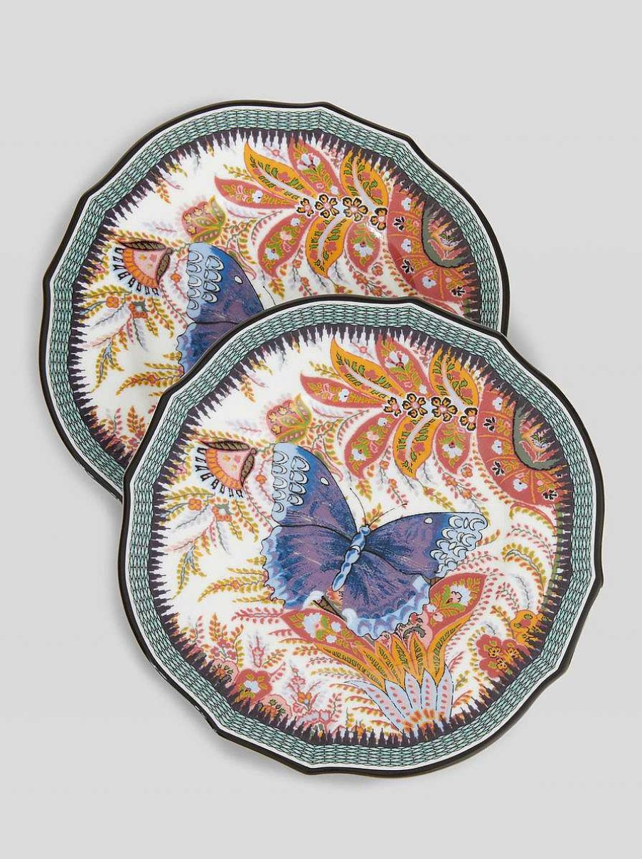 ETRO Pair Of Side Plates With Butterfly | Ginori 1735 Capsule