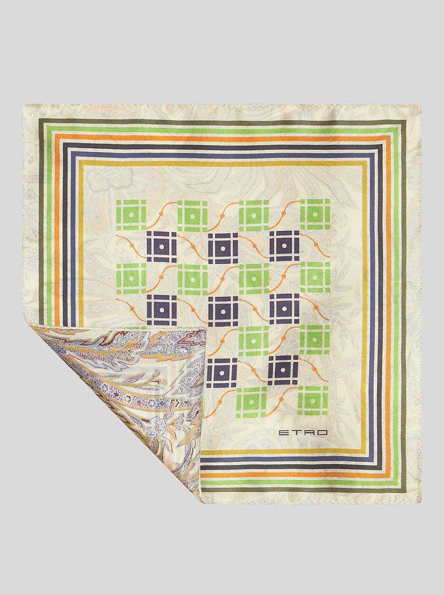 ETRO Geometric Pattern Pocket Square | Ties And Pocket Squares