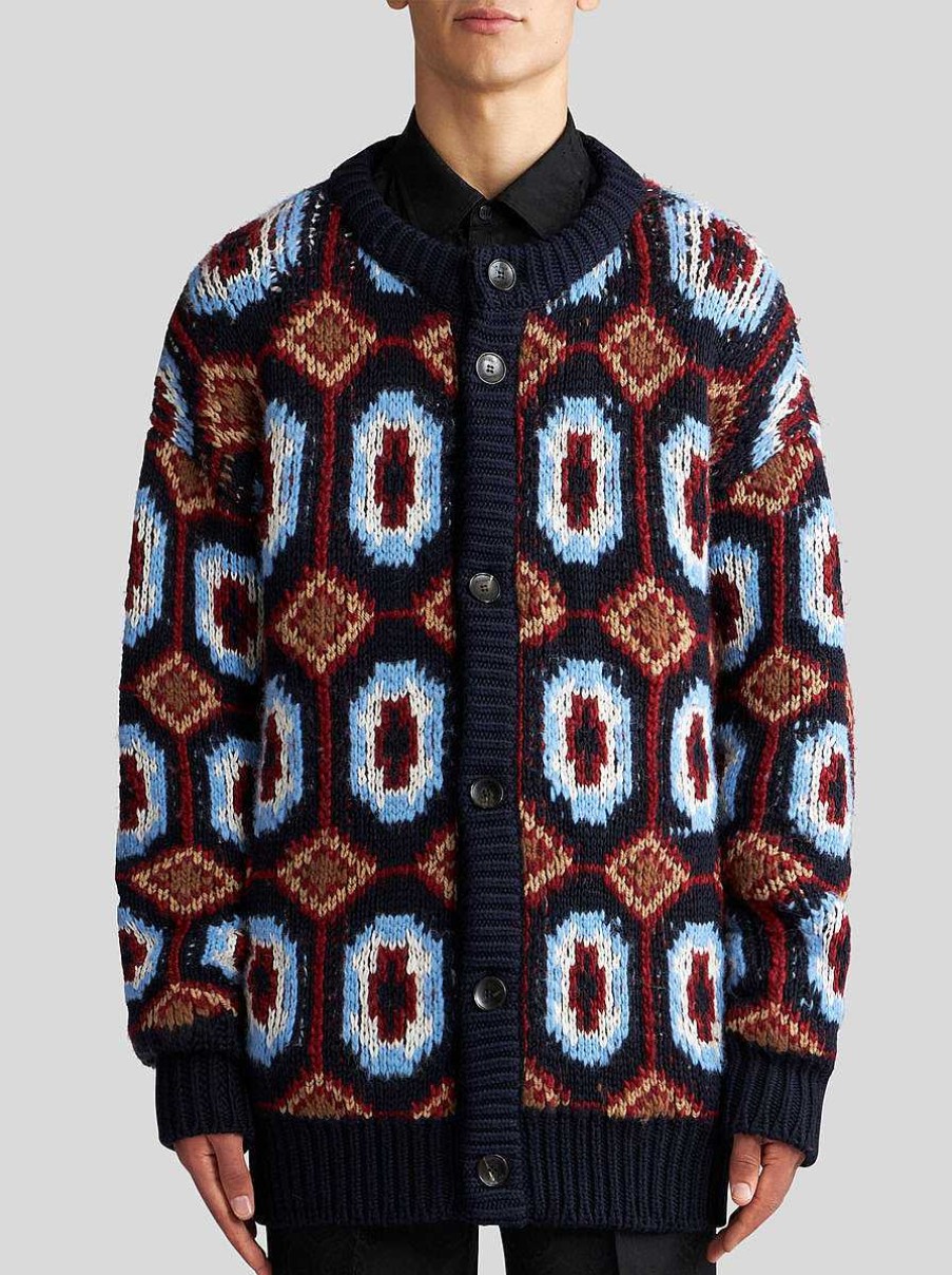 ETRO Jacquard Alpaca And Wool Cardigan | Knitwear