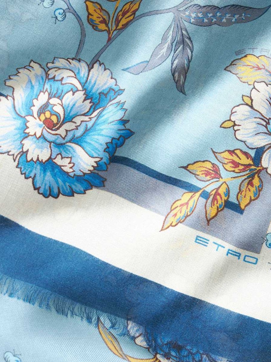 ETRO Cashmere-Blend Scarf With Floral Print | Scarves