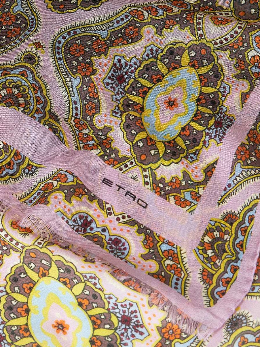 ETRO Cashmere And Silk Scarf With Medallion Print | Scarves And Silk