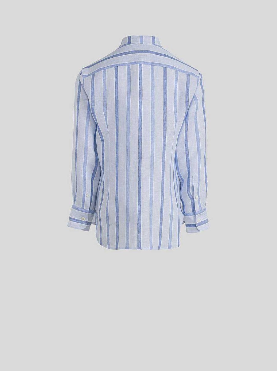 ETRO Kid'S Striped Linen Shirt | Topwear