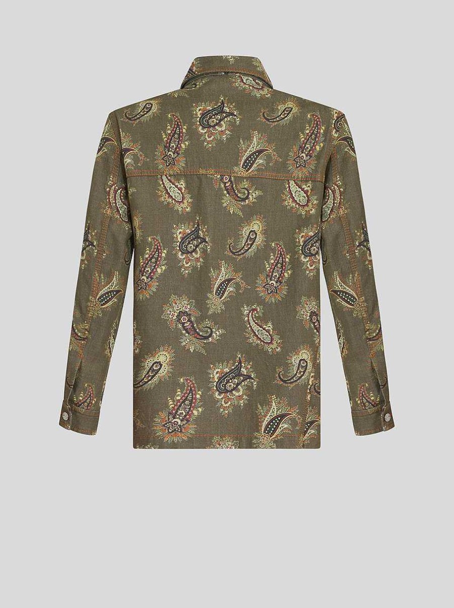 ETRO Paisley Denim Overshirt | Denim