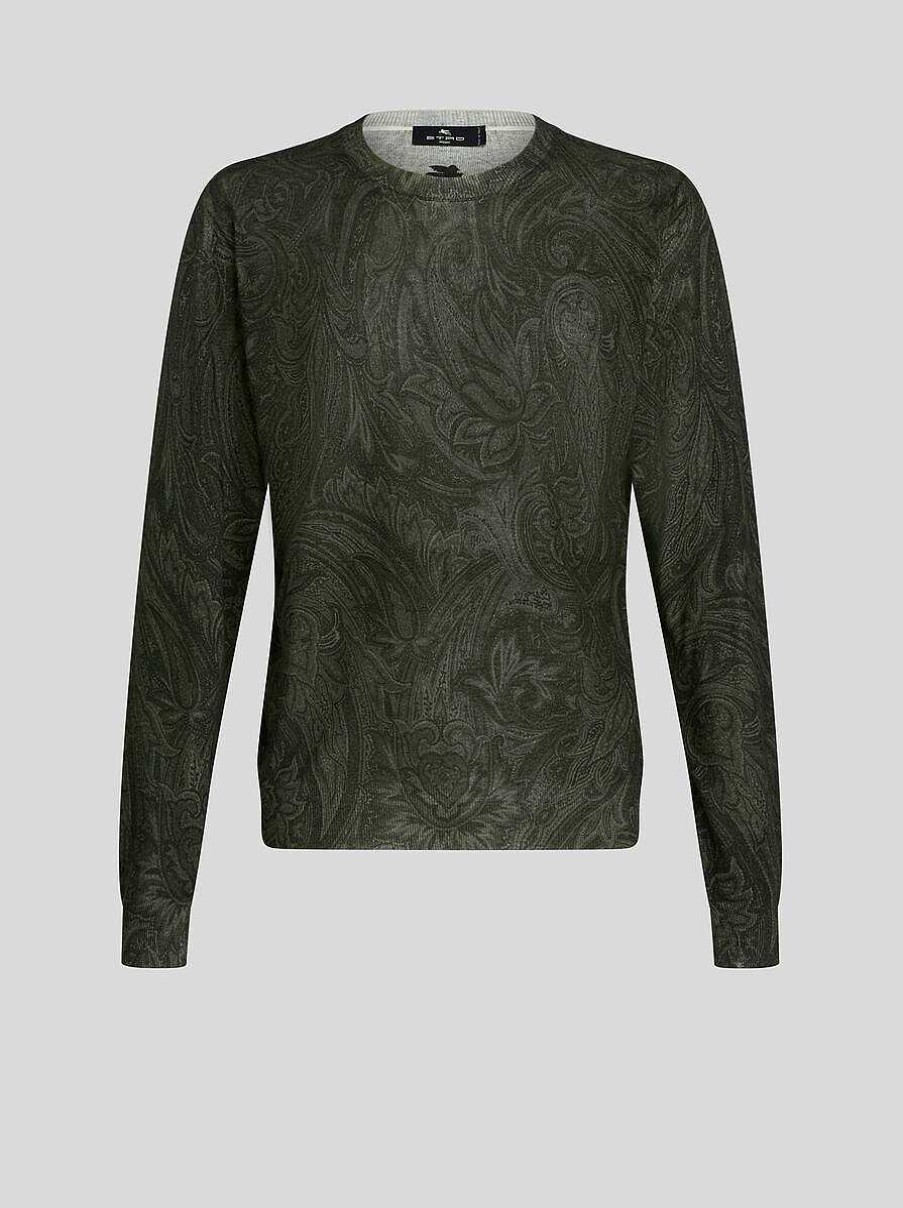 ETRO Silk And Cashmere Paisley Sweater | Knitwear