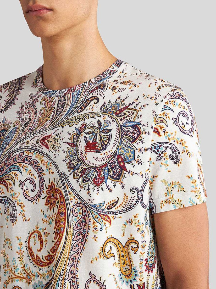 ETRO Paisley-Print T-Shirt With Logo | T-Shirts