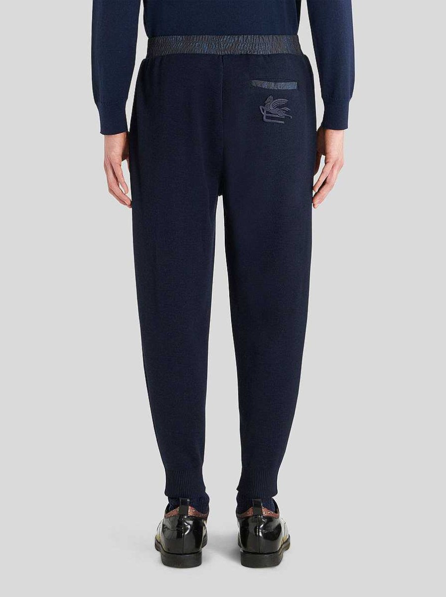 ETRO Knitted Trousers With Paisley Inserts | Trousers