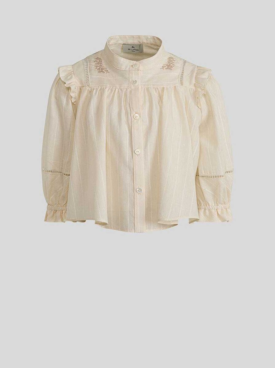 ETRO Kid'S Cotton And Linen Shirt | Topwear