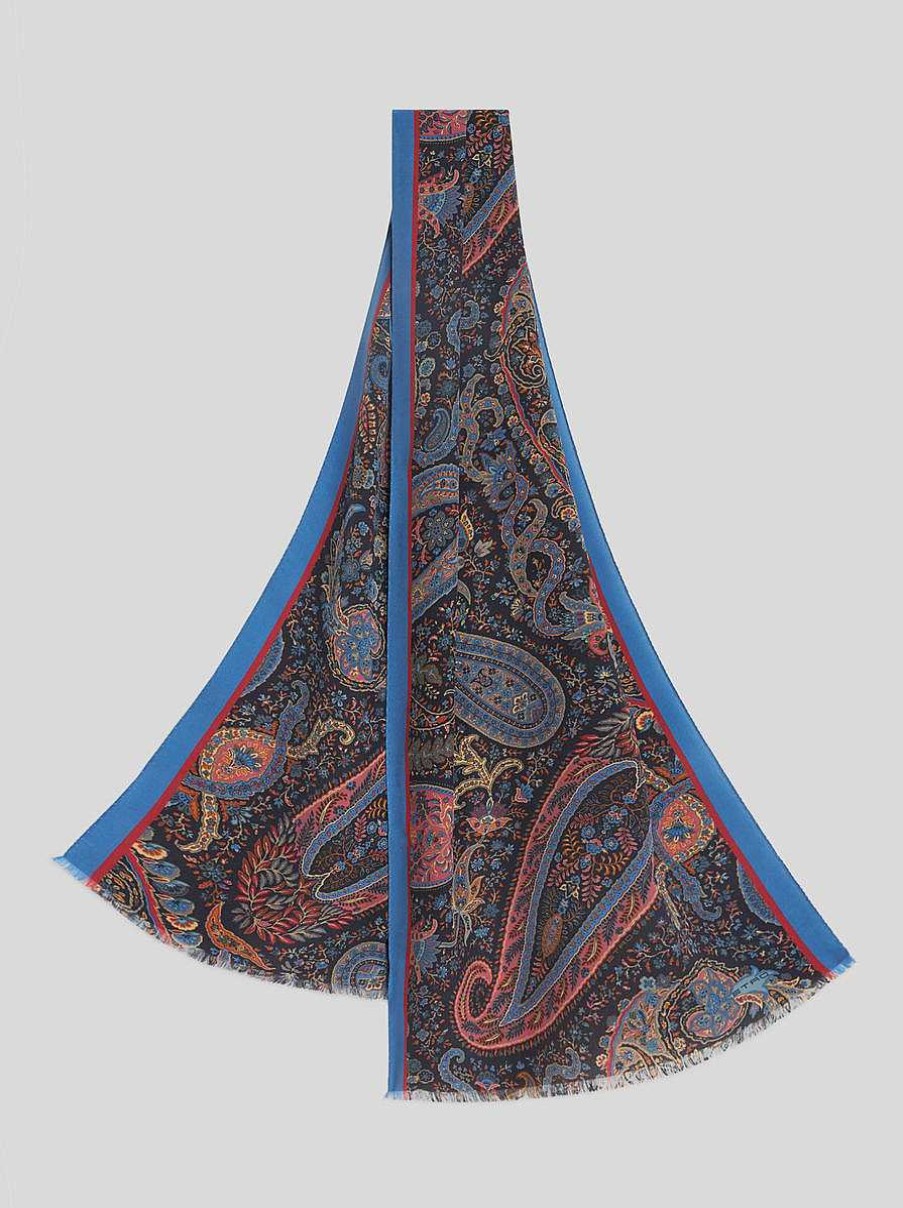 ETRO Multicoloured Paisley Silk Scarf | Scarves