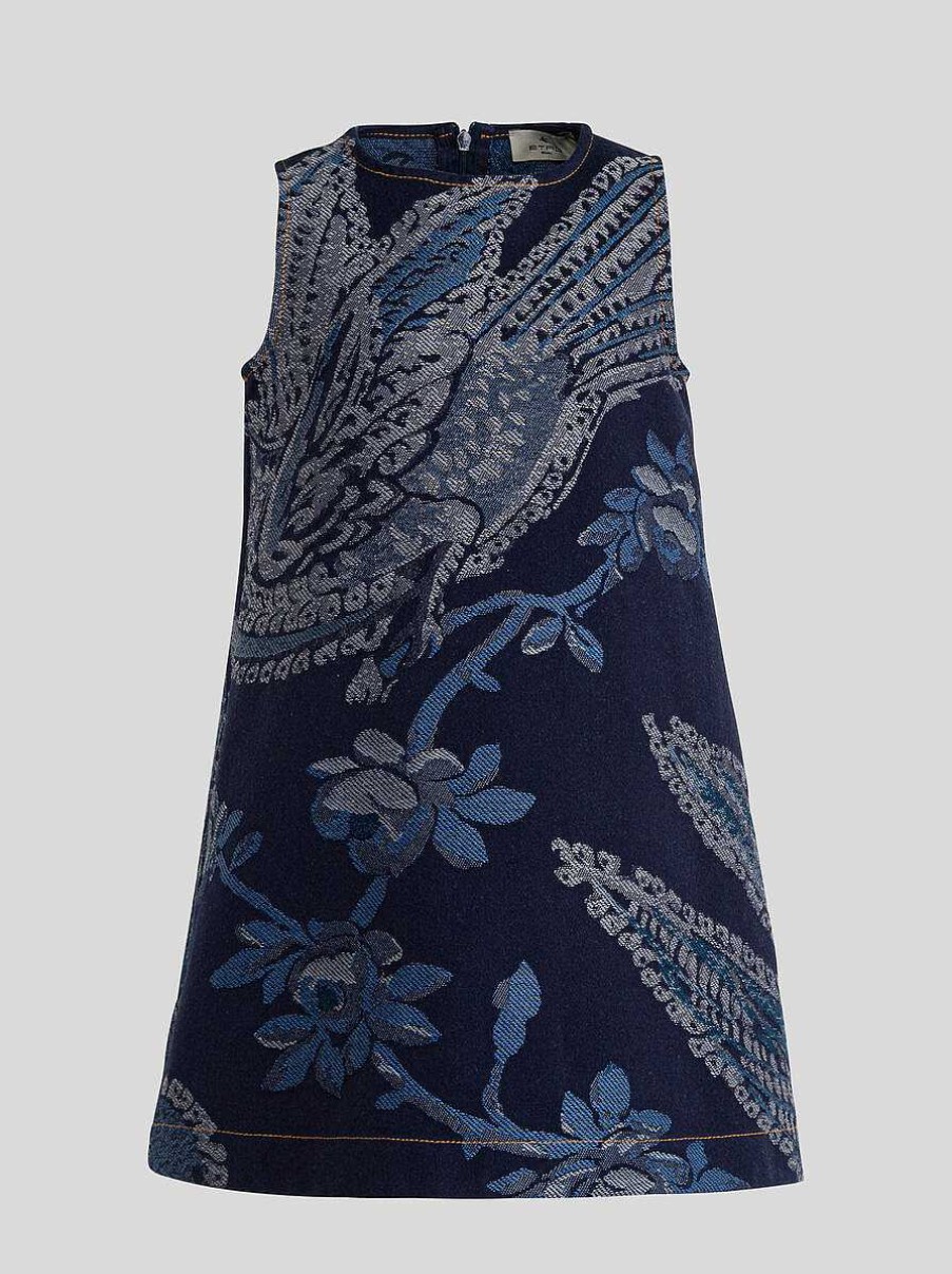 ETRO Kid'S Denim Jacquard Dress | Dresses