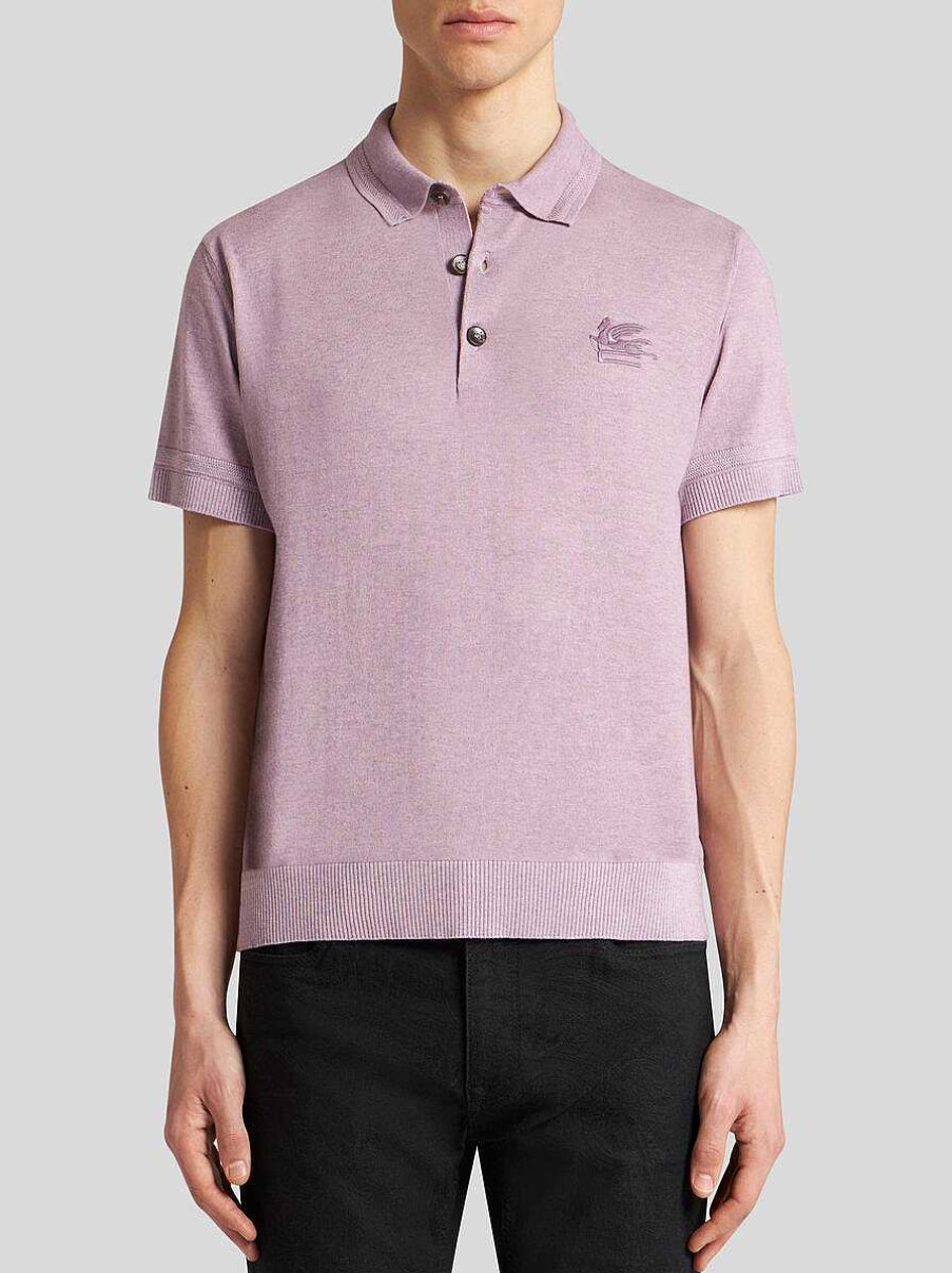 ETRO Cotton And Cashmere Polo Shirt | Polo Shirts