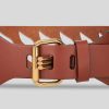 ETRO Perforated Leather Belt With Three Prongs | Belts