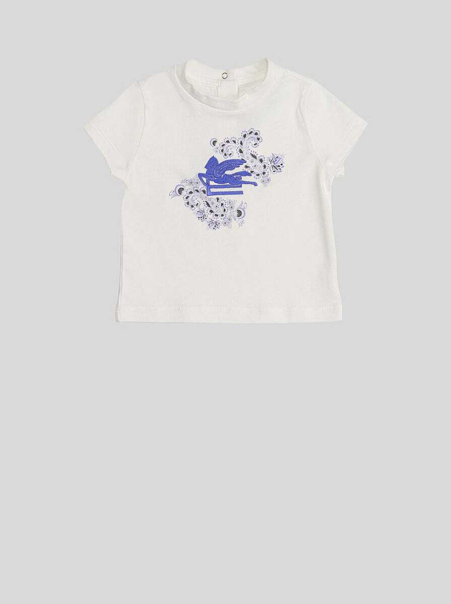 ETRO Baby T-Shirt With Pegaso And Paisley Design | Baby Boy 12-36 Months