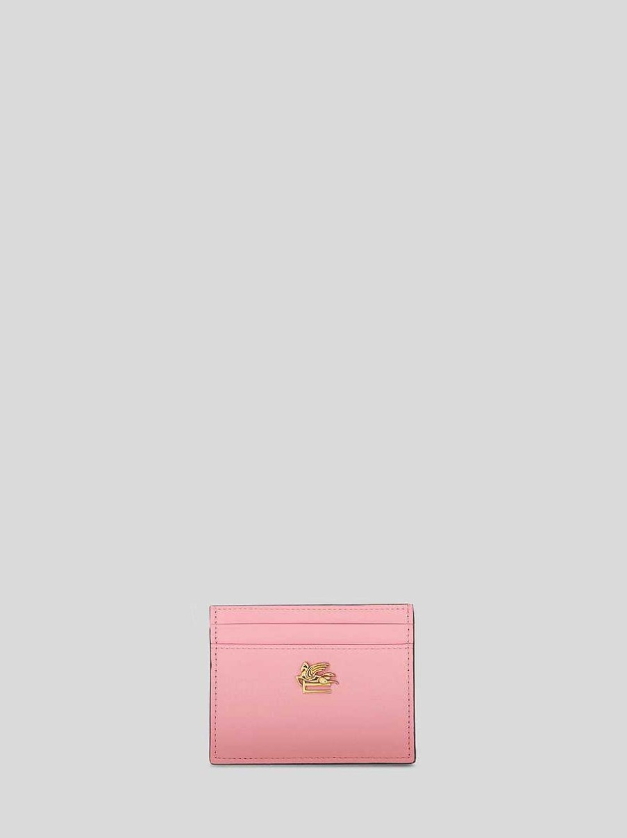 ETRO Leather Credit Card Holder With Pegaso | Wallets And Credit Card Holder